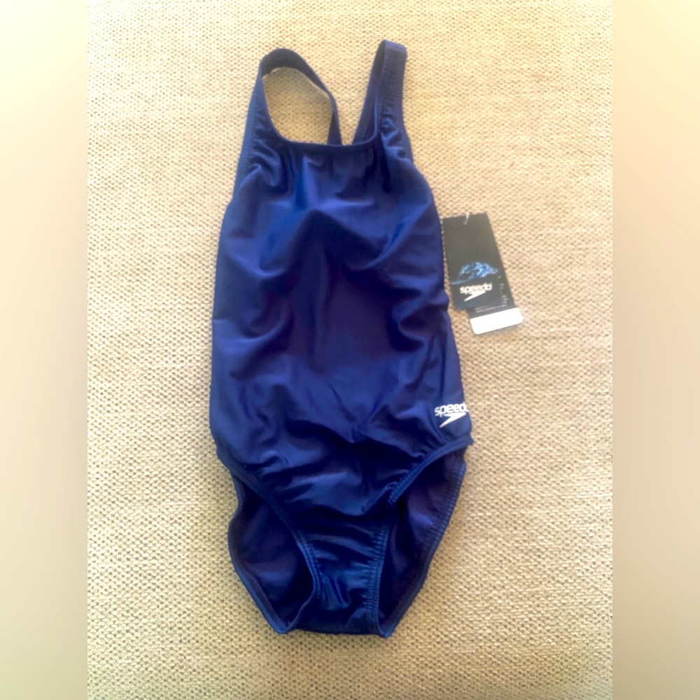 Girls Speedo Swimsuit 12/28 Youth Navy Blue